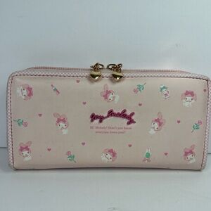 Sanrio my melody hello kitty wallet double zip pink coin purse